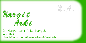 margit arki business card